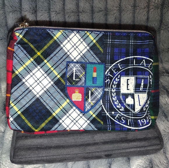 Estee Lauder Plaid Cosmetic/Makeup Pouch NWOT - Picture 1 of 6